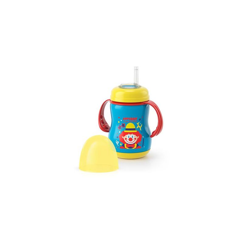 CORCHITO - Vaso entrenador pitillo para niño niña corchito 12m+ sin bpa azul