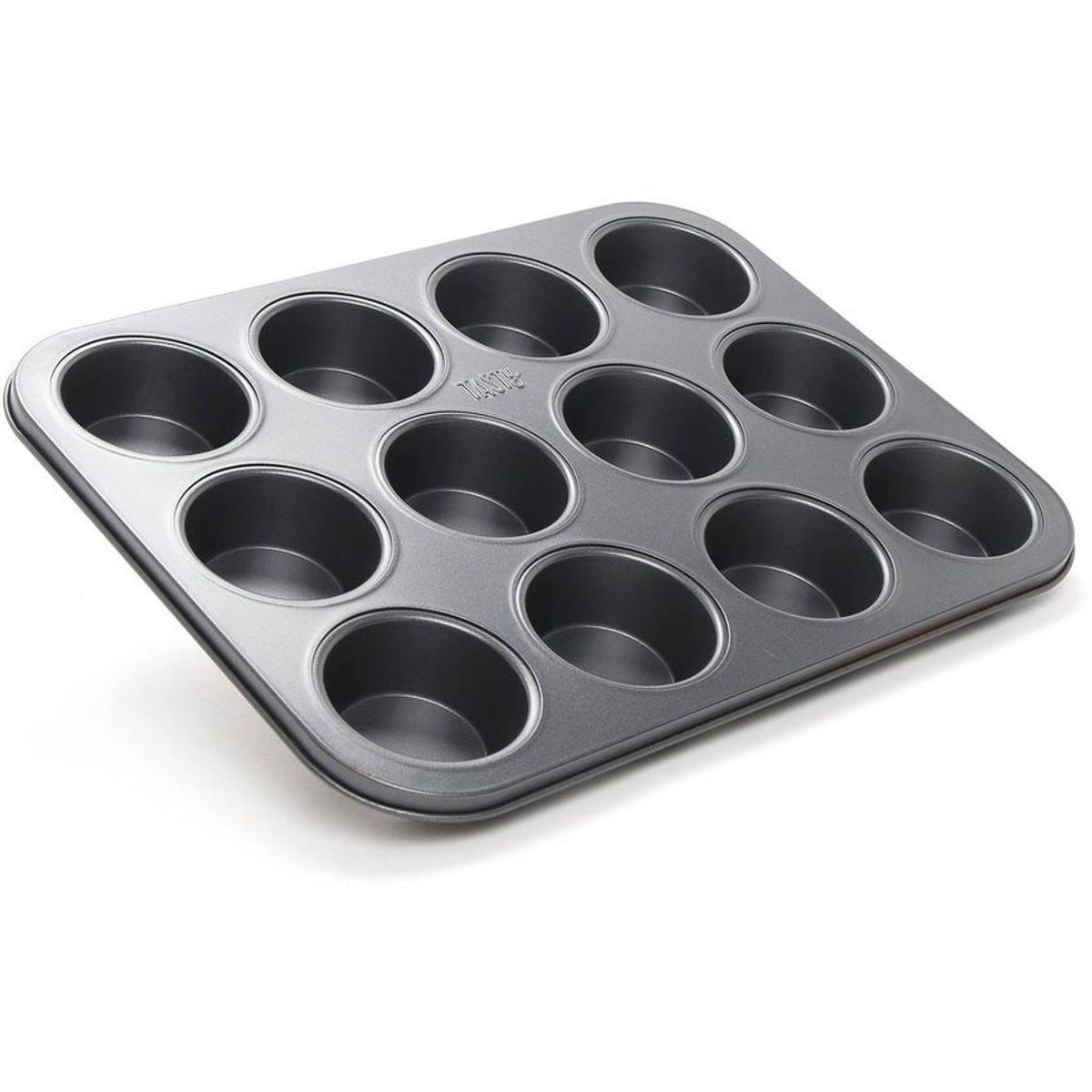 TASTY - Molde para hacer muffins x12 acero 35.5 x 26.8 cm