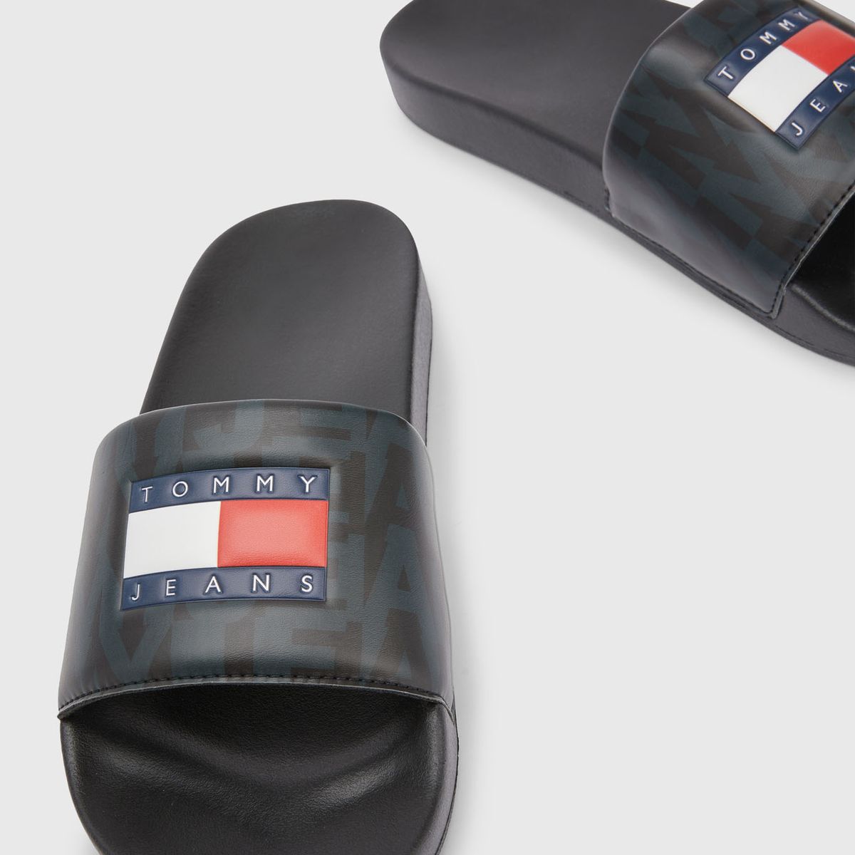 TOMMY HILFIGER - Sandalias Negras De Piscina Acolchadas Tommy Hilfiger