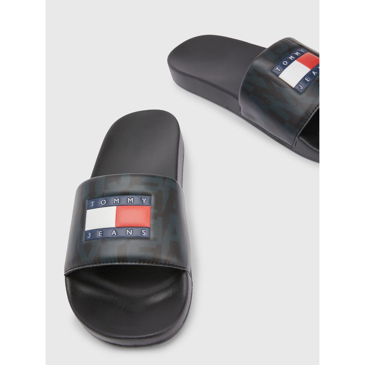TOMMY HILFIGER - Sandalias Negras De Piscina Acolchadas Tommy Hilfiger