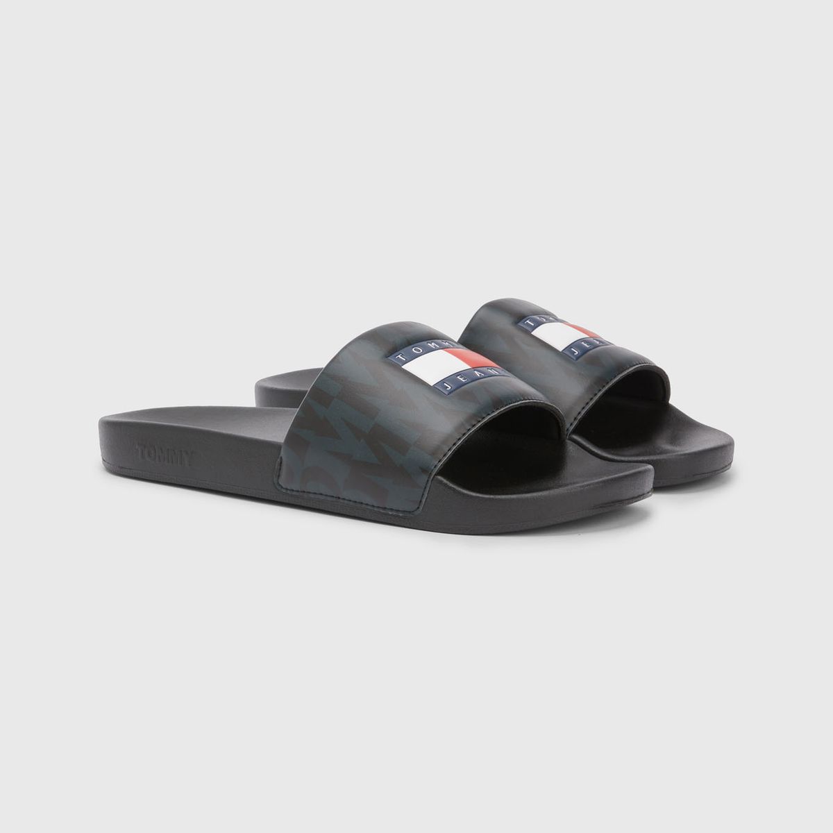 TOMMY HILFIGER - Sandalias Negras De Piscina Acolchadas Tommy Hilfiger