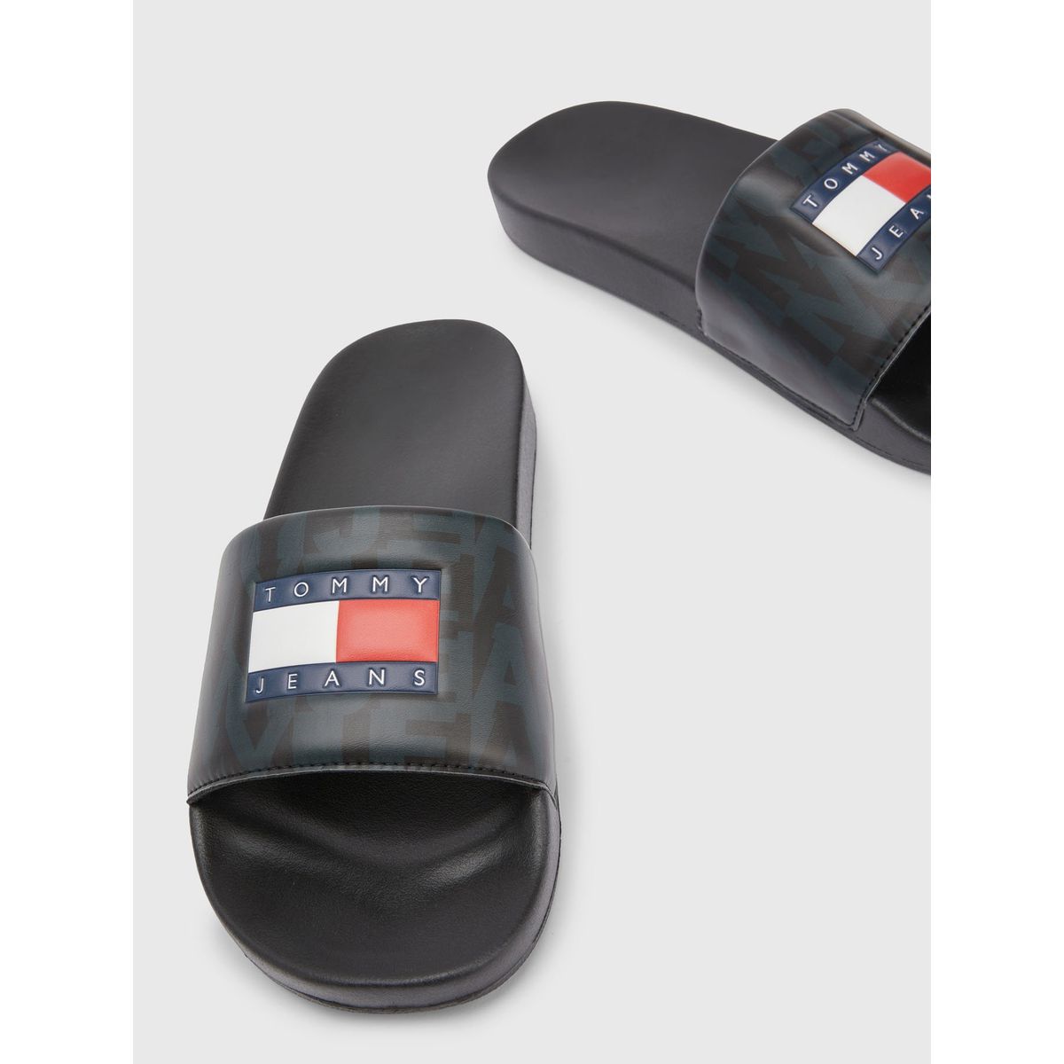 TOMMY HILFIGER - Sandalias Negras De Piscina Acolchadas Tommy Hilfiger