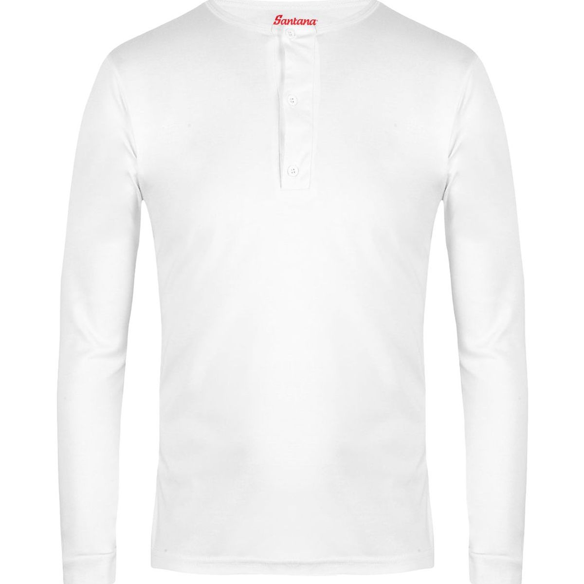 SANTANA - Camiseta Niño Cuello 3 Botones Manga Larga Santana Blanca