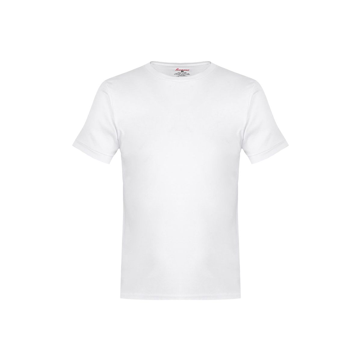 SANTANA - Camiseta Junior Unisex Cuello Redondo Manga Corta Blanca