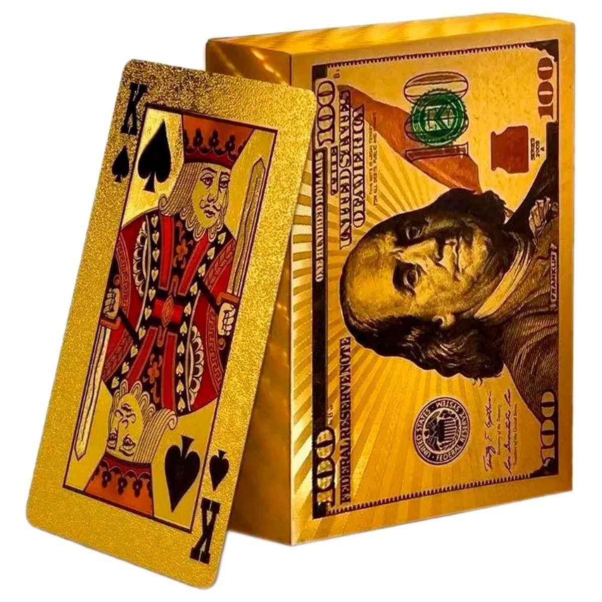 GENERICO - Cartas Baraja De Poker Carta Dorada Dolar De Lujo Ultra Fino