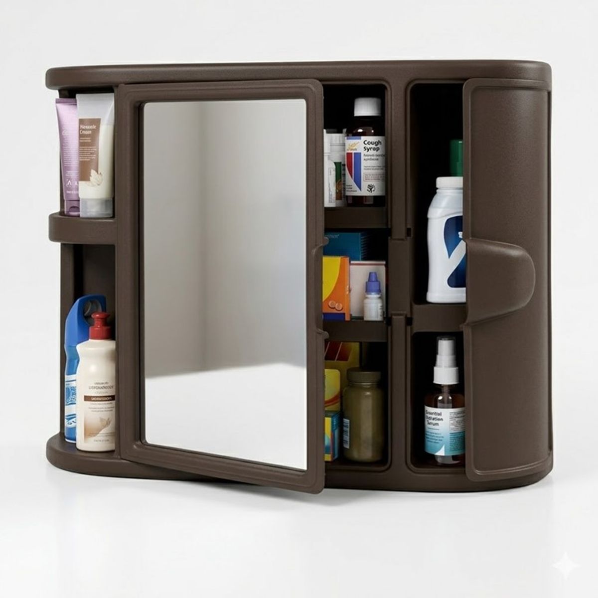 RIMAX - Gabinete Para Baño Rimax Con Espejo Color Wengue 7668