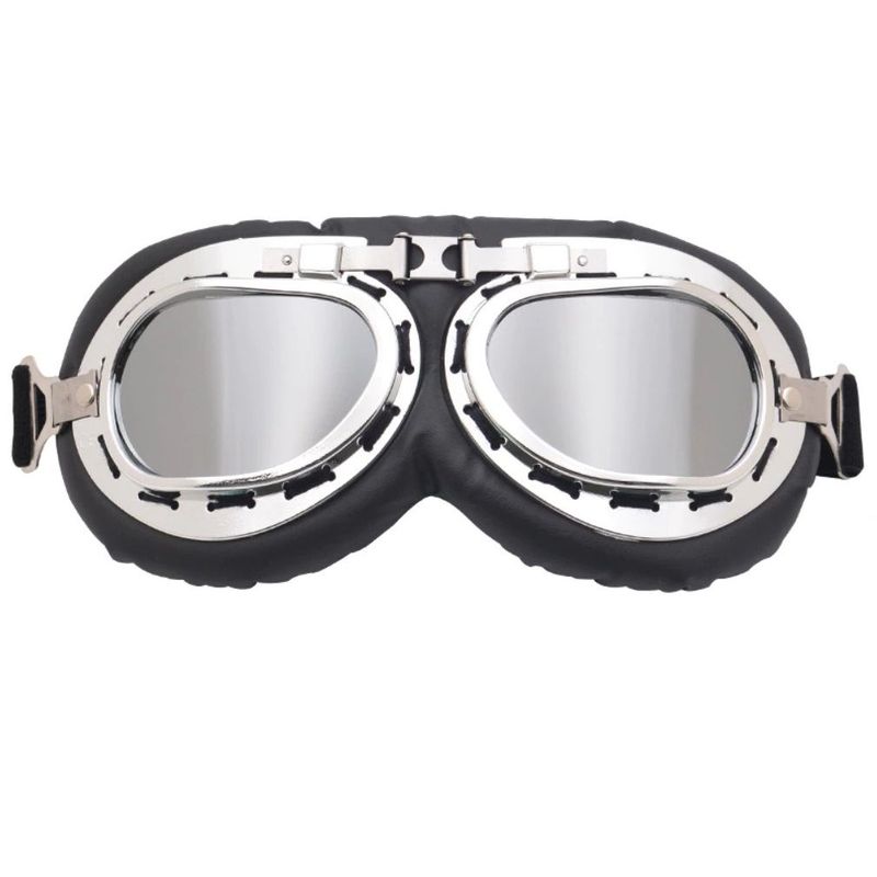 GENERICO - Gafas para Moto Scooter a Prueba de Viento Acolchadas Negro