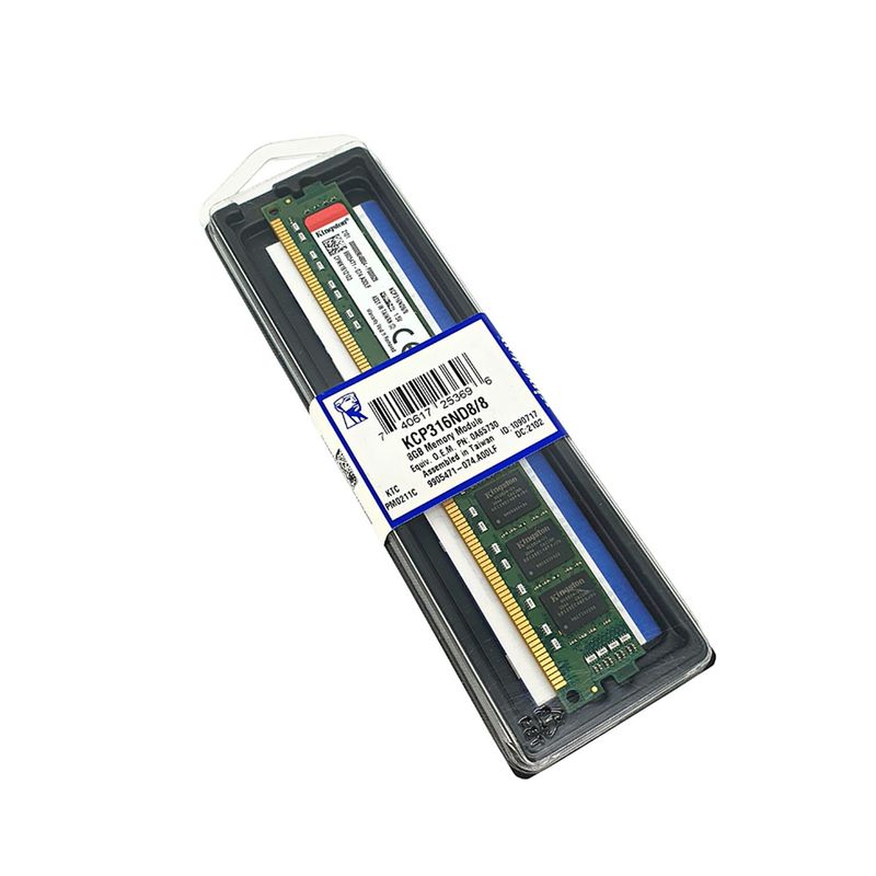 KINGSTON - Memoria RAM ValueRAM color verde 8GB 1 Kingston KVR16N11/8