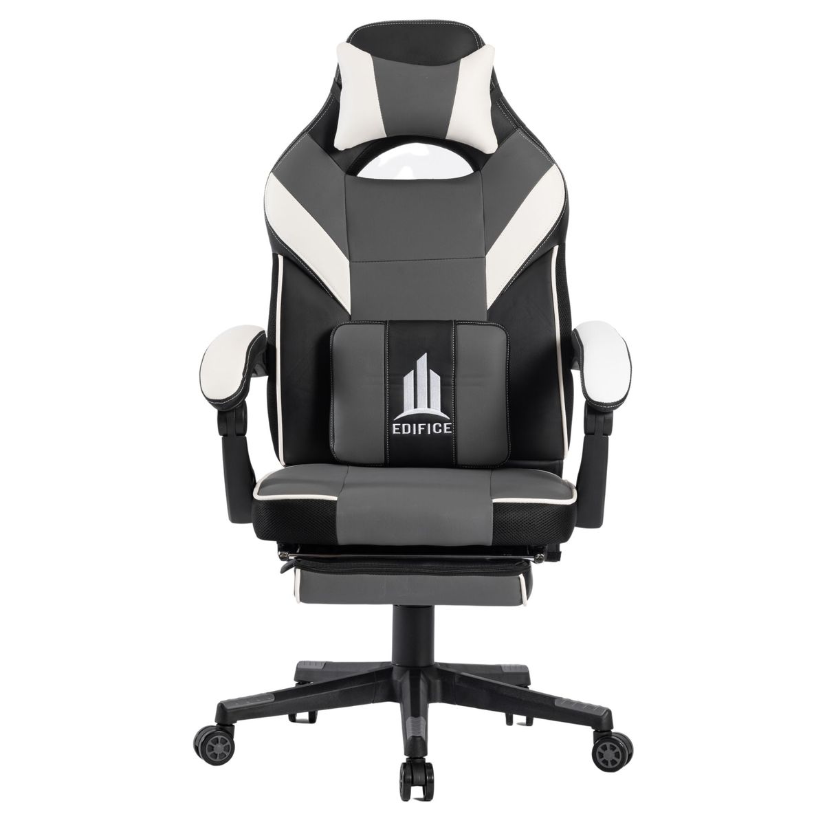 AKIVOY - Silla Gamer Edifice Giratoria Nrg  Gris - Bla