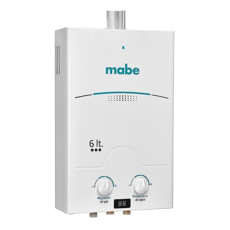 MABE - Calentador de paso 6 litros- blanco mabe cmd6tfbc