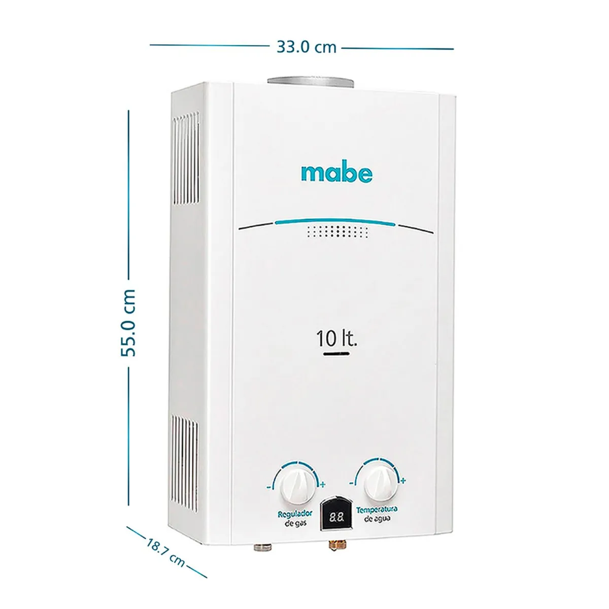 MABE - Calentador de paso mabe cmp10tnbc 10 litros -blanco