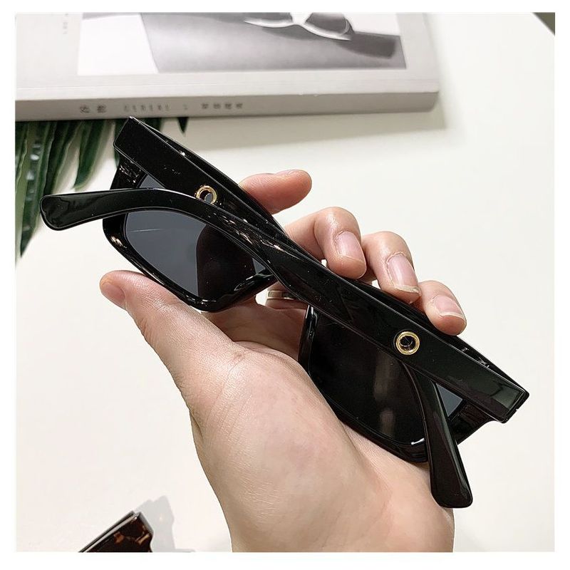 GENERICO - Gafas de Sol Rectangulares para Mujer Moda Negro