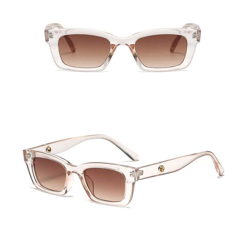 GENERICO - Gafas de Sol Rectangulares para Mujer Moda Café