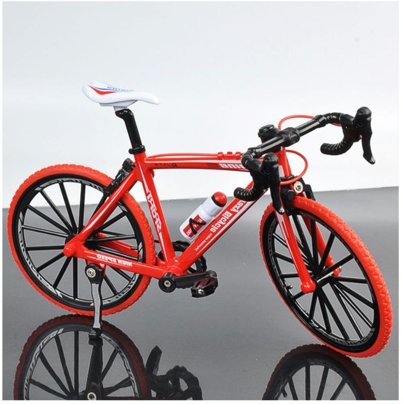 GENERICO - Bicicleta miniatura bicicleta a escala de montaña Roja