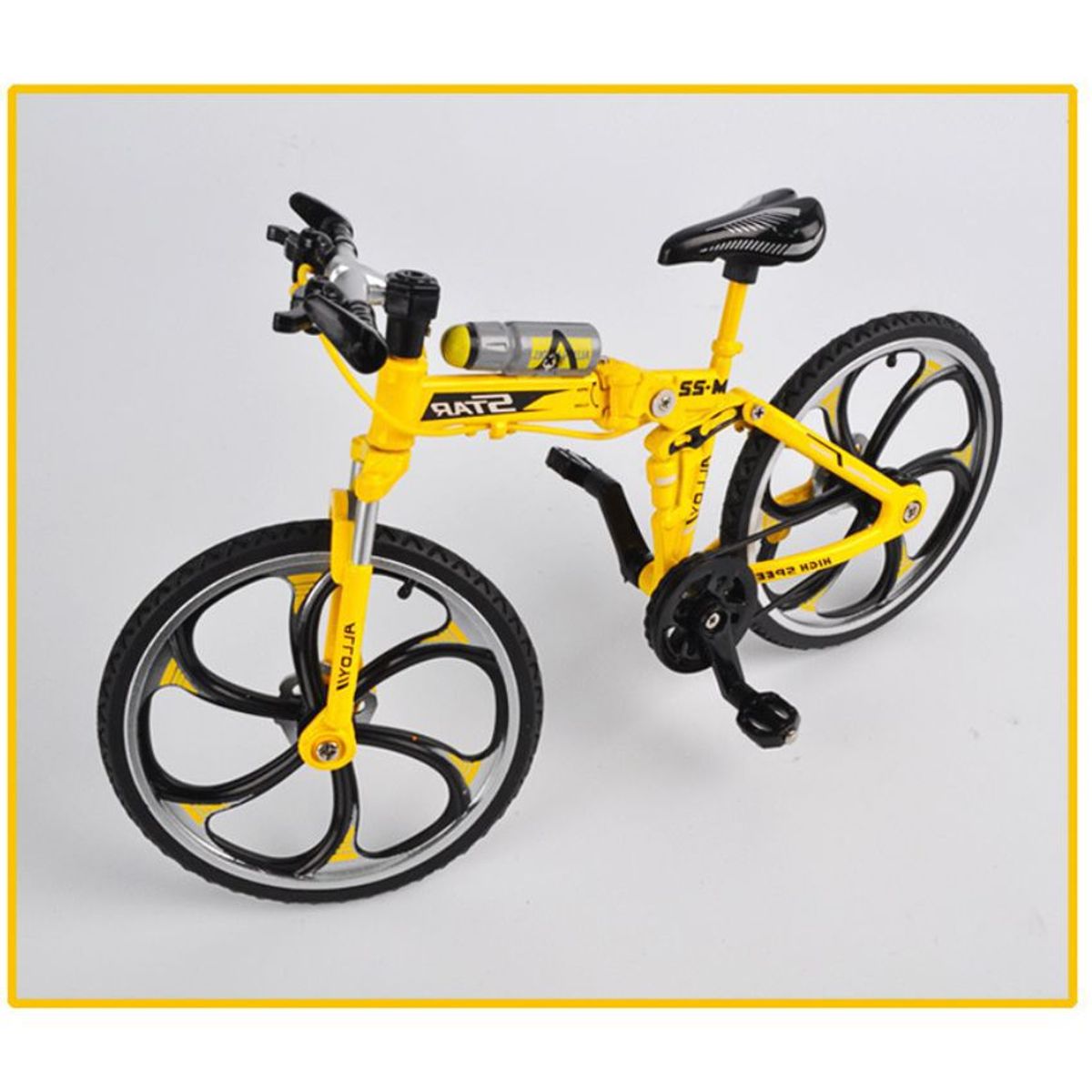 GENERICO - 110 bicicleta miniatura a escala de montaña Amarillo