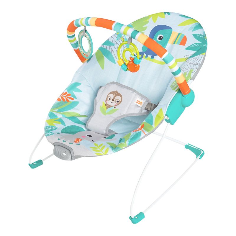 BRIGHT STARTS - Silla Mecedora Safari Azul Bebe 12227  Bright Starts