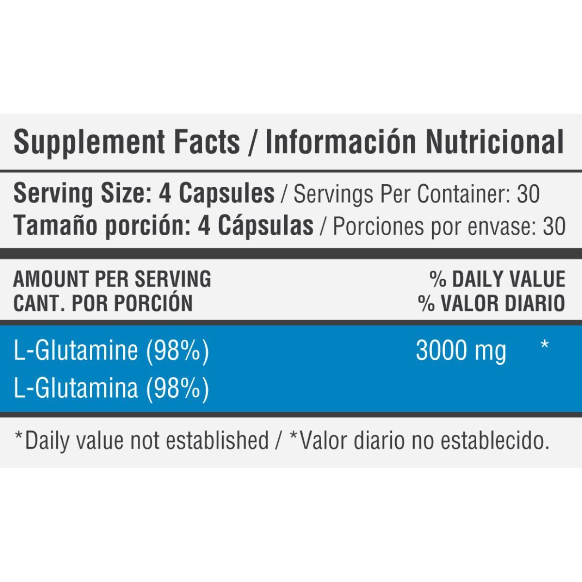 HEALTHY SPORTS - L-glutamine 3000 x120 cápsulas - healthy sports