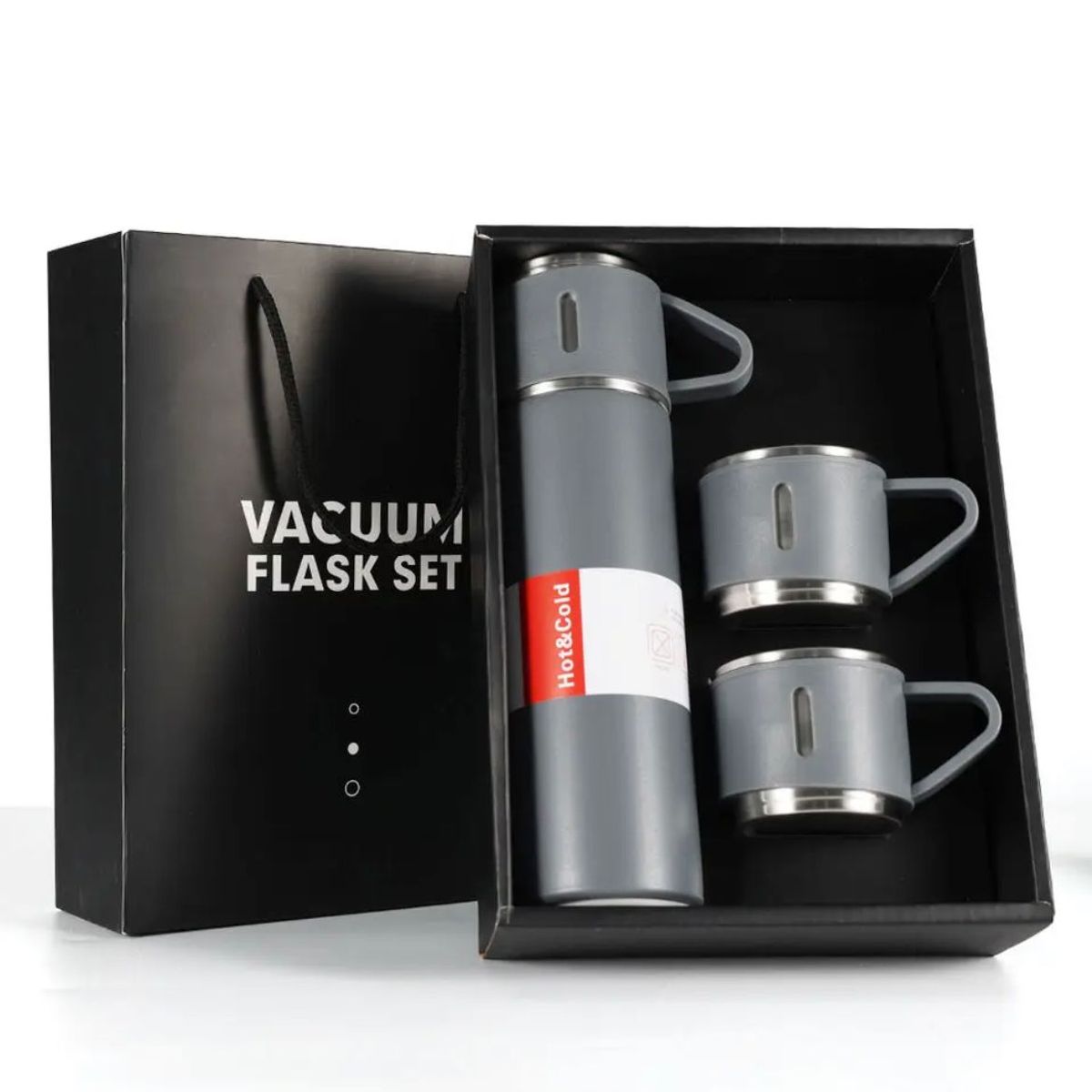 GENERICO - Termo Botella Con 3 Tazas Para Agua Caliente Elegante