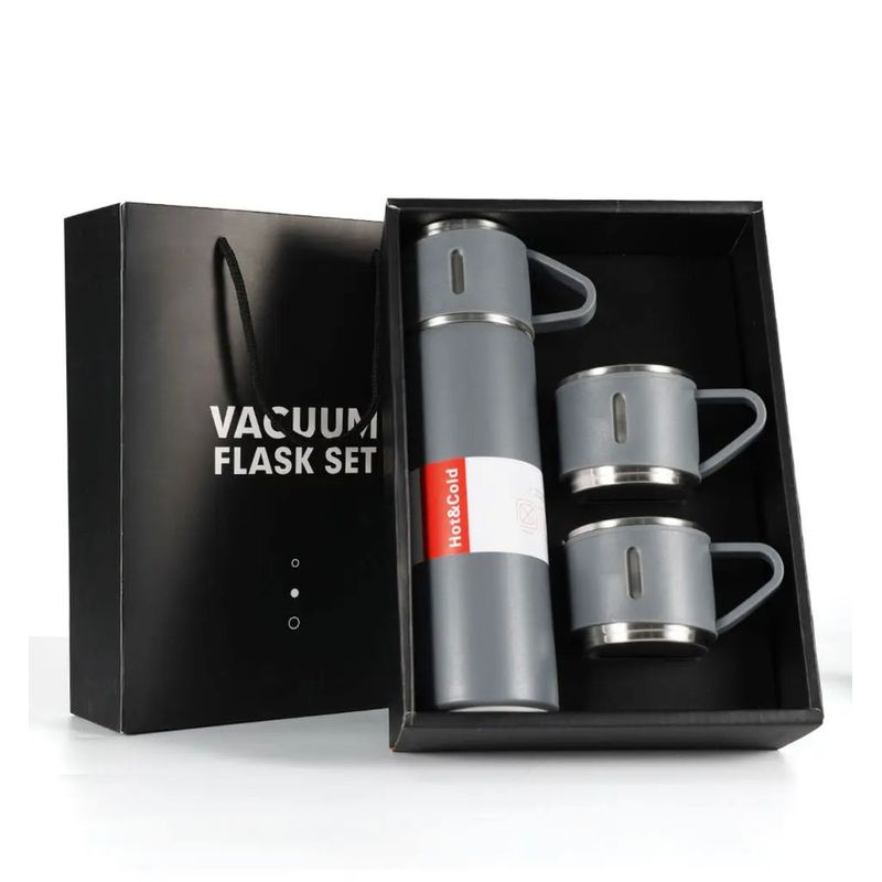 GENERICO - Termo Botella Con 3 Tazas Para Agua Caliente Elegante