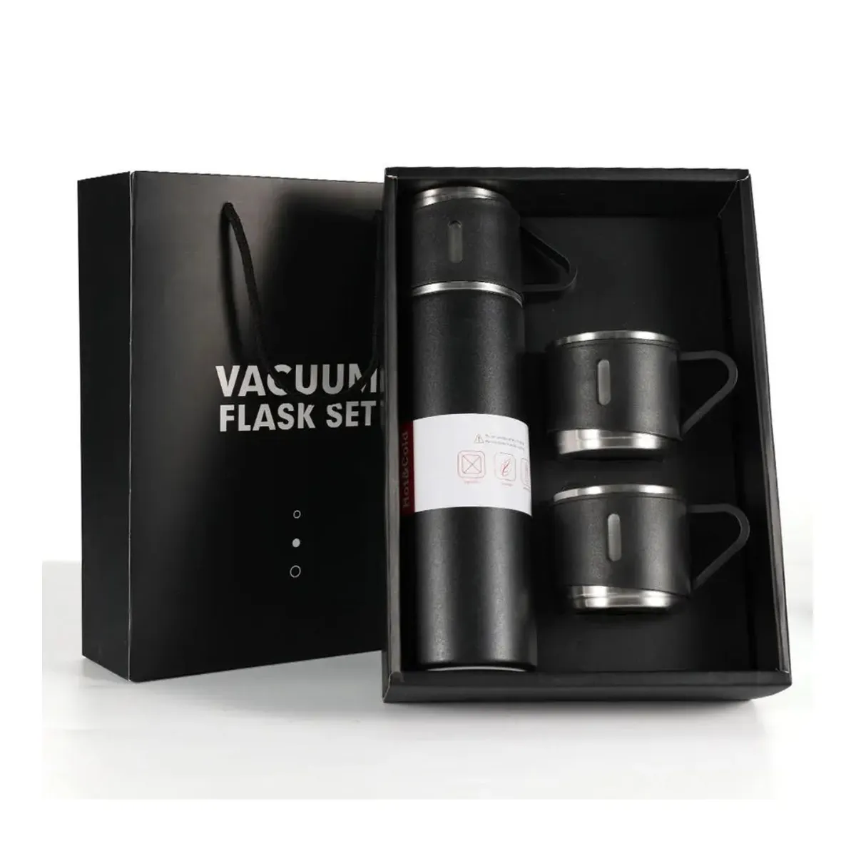 GENERICO - Termo Botella Con 3 Tazas Para Agua Caliente Elegante