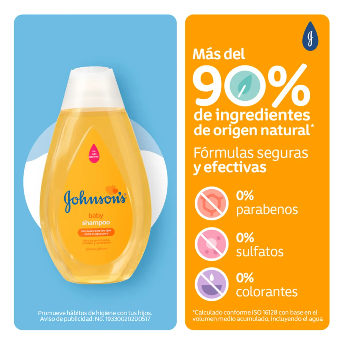JOHNSON'S BABY - Shampoo Johnsons Baby Original X 400ml