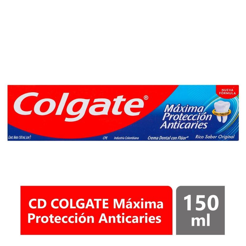 COLGATE - Crema Dental Colgate Maxima Proteccion Anticaries X 150ml
