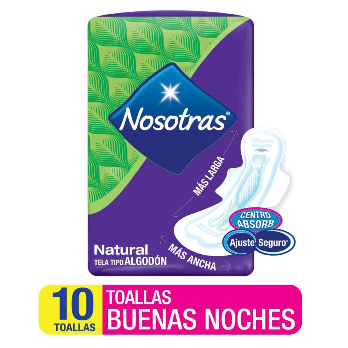 NOSOTRAS - Toallas Higienicas Nosotras Natural Buenas Noches X 10und