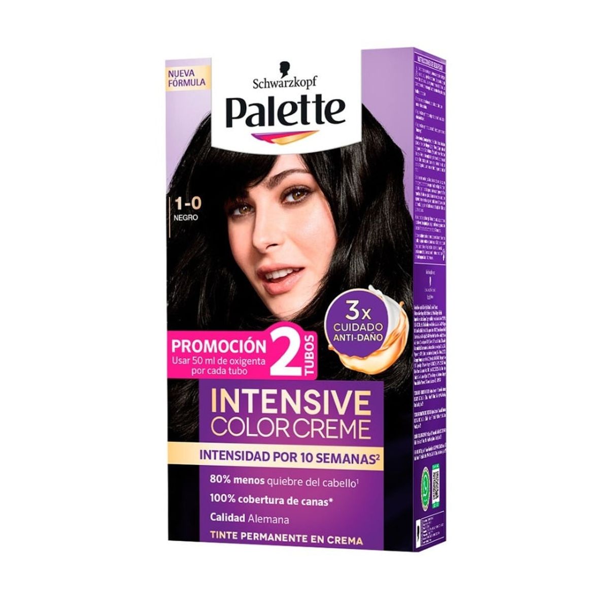 PALETTE - Tinte Palette Color Creme Permanente 1-0 Negro Dt