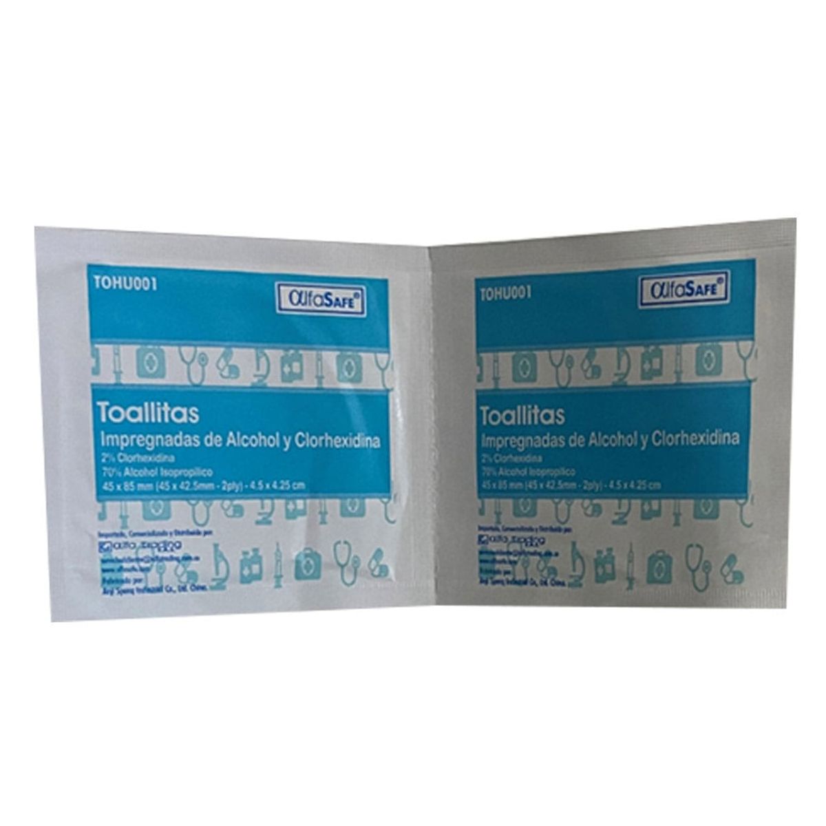 ALFA SAFE - Toallitas Alfasafe Alcohol Y Clorhexidina X 100und