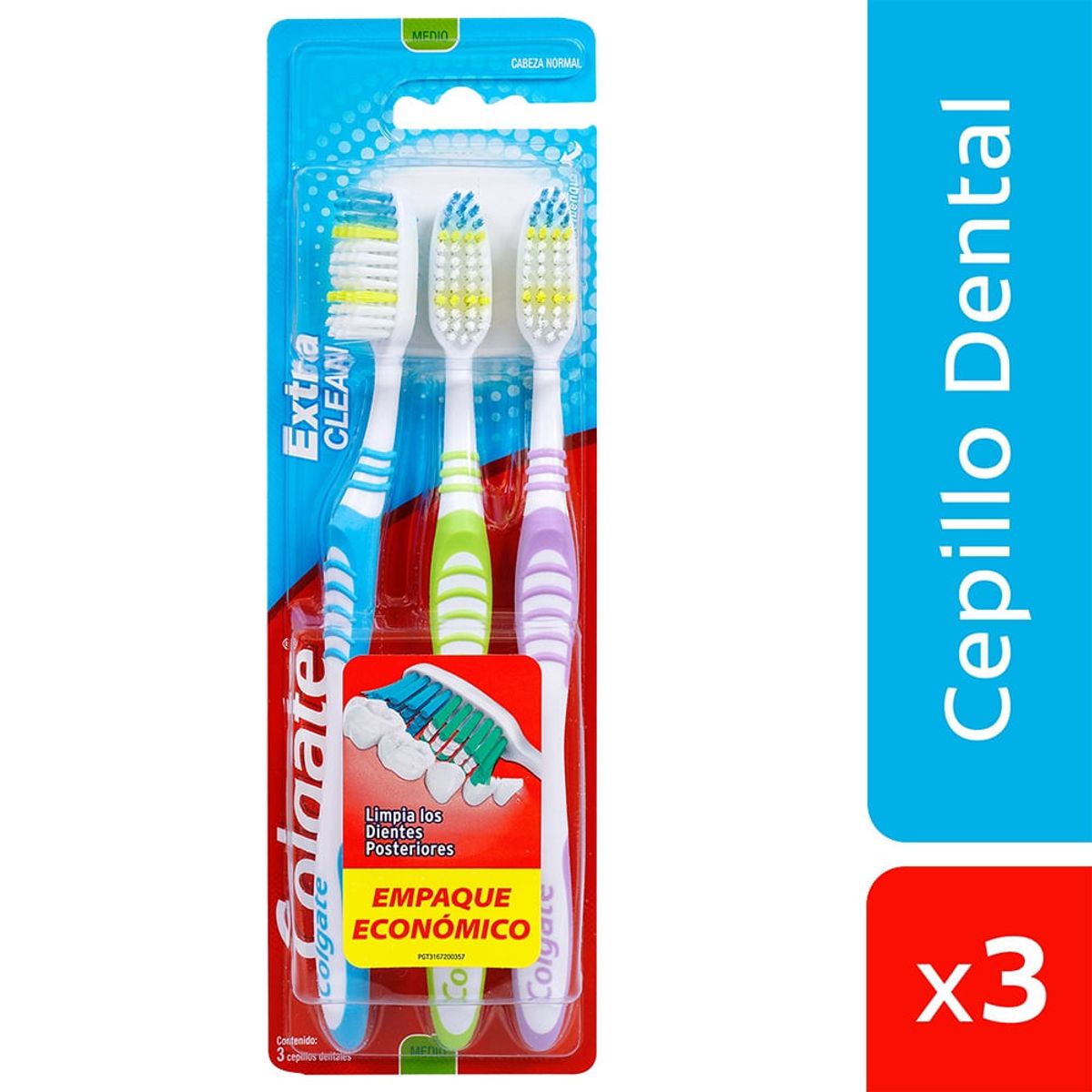 COLGATE - Cepillo Dental Colgate Extra Clean X 3und