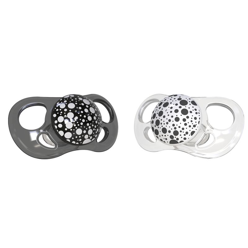 TWISTSHAKE - Chupo Twistshake Negro/blanco 6m+ X 2und