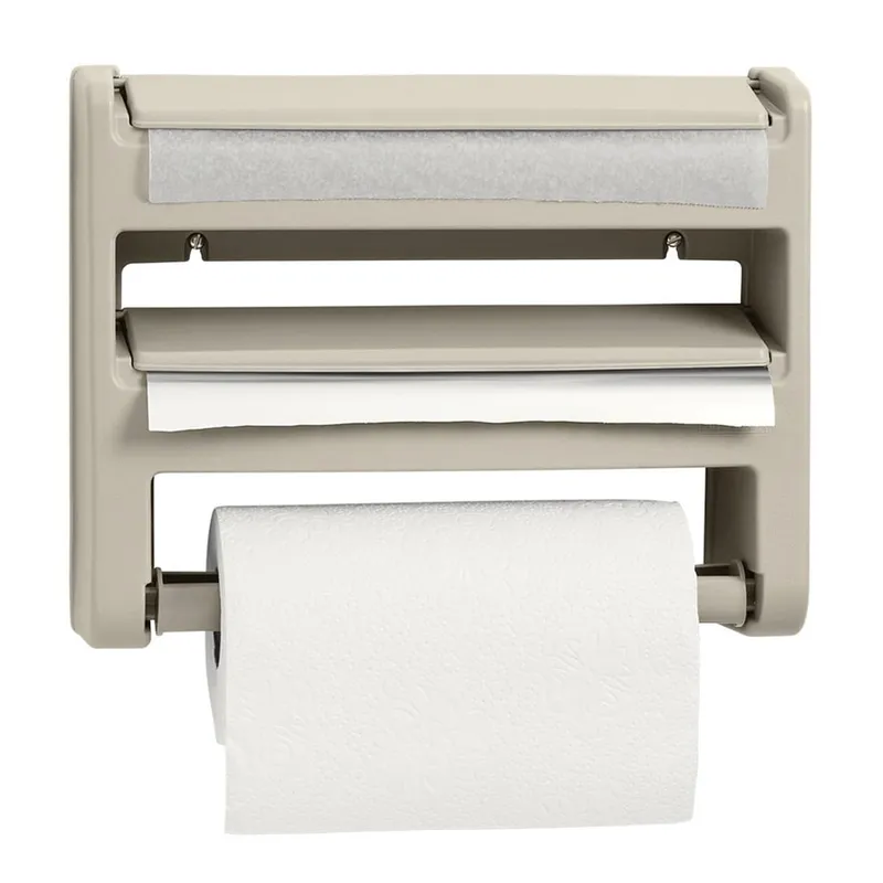 RIMAX - Portarrollo Rimax Triple Uso Toallas de cocina Taupe