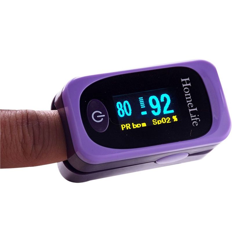 HOMELIFE - Pulsoximetro Homelife Adulto Pediatrico Purpura