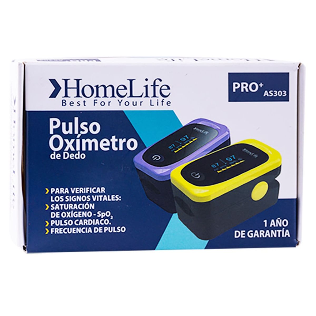 HOMELIFE - Pulsoximetro Homelife Adulto Pediatrico Purpura