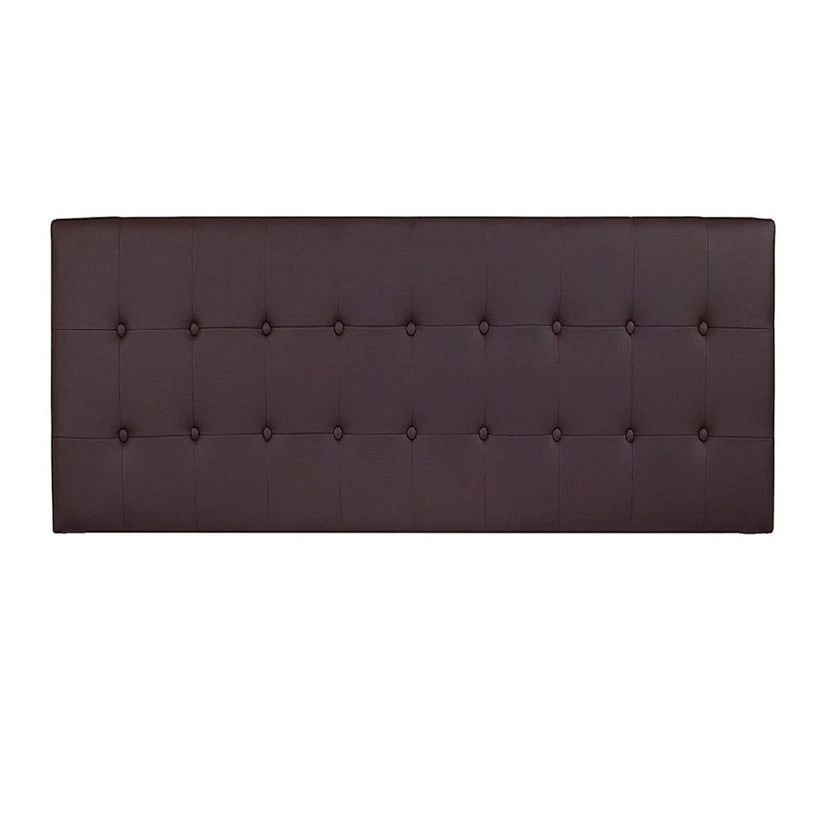 BANZAY - Cabecero Cama King Cuadros Ecocuero - Marron