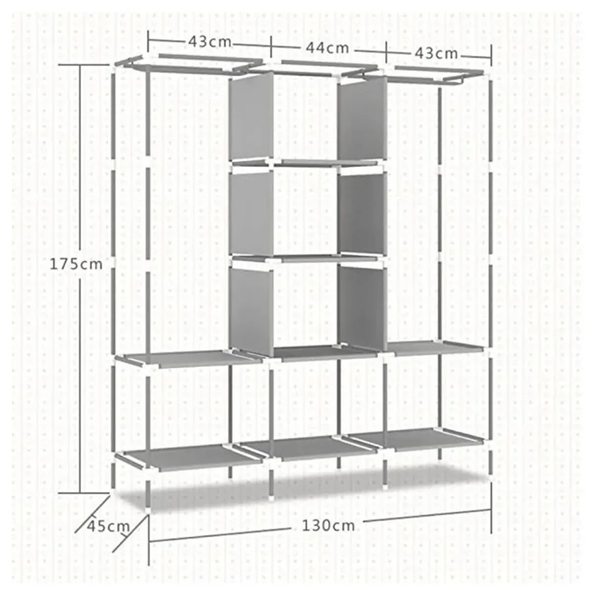 GENERICO - Closet Organizador De Ropa Desarmable 8 Estantes Model88130