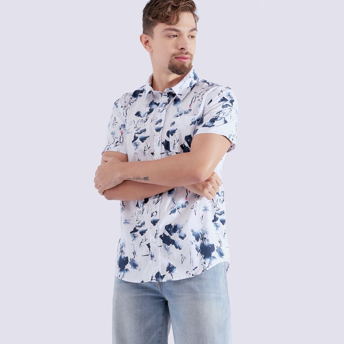 UNSER - Camisa Para Hombre Manga Corta Slim Unser