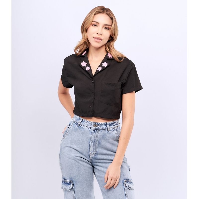 TYPER - Blusa Para Mujer Manga Corta Typer