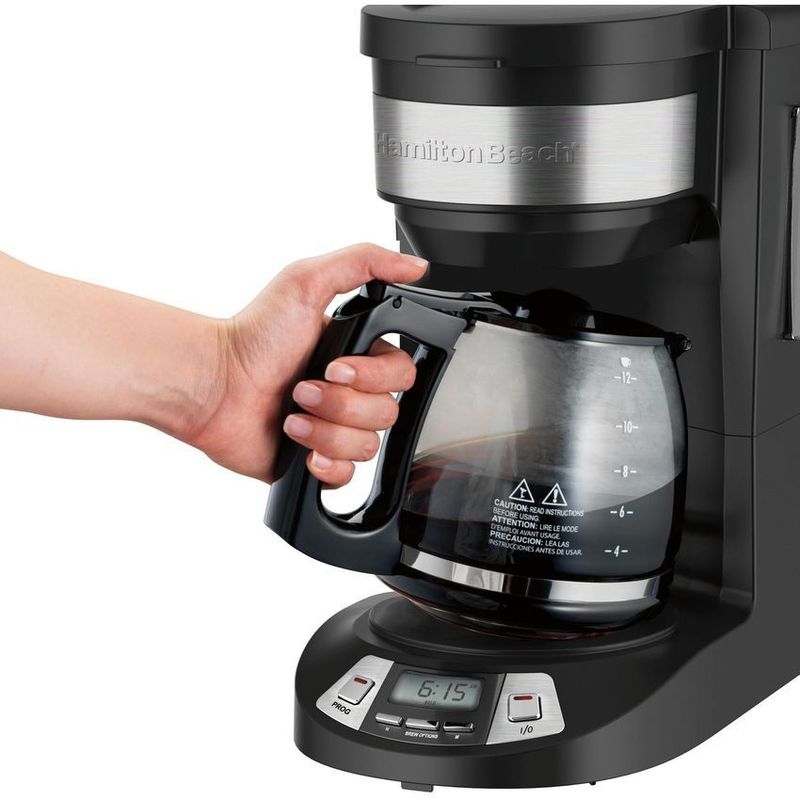 HAMILTON BEACH - Cafetera programable 12 tazas hamilton beach 46290 negra