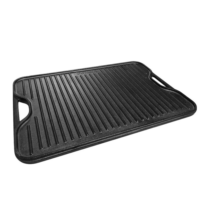 VICTORIA - Plancha Reversible para Asar de Hierro Fundido Victoria 50 x 35 Cm