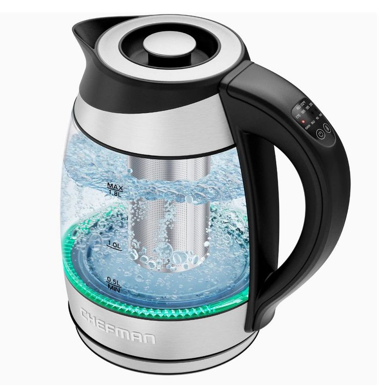 CHEFMAN - Hervidora tetera con control temperatura + infusor de te 1.8 litros