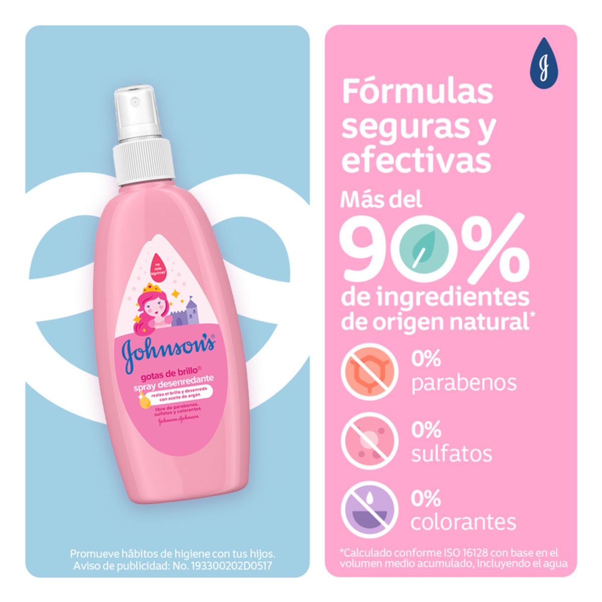 JOHNSON'S BABY - Spray Para Peinar Johnsons Baby Gotas Brillo X 200ml