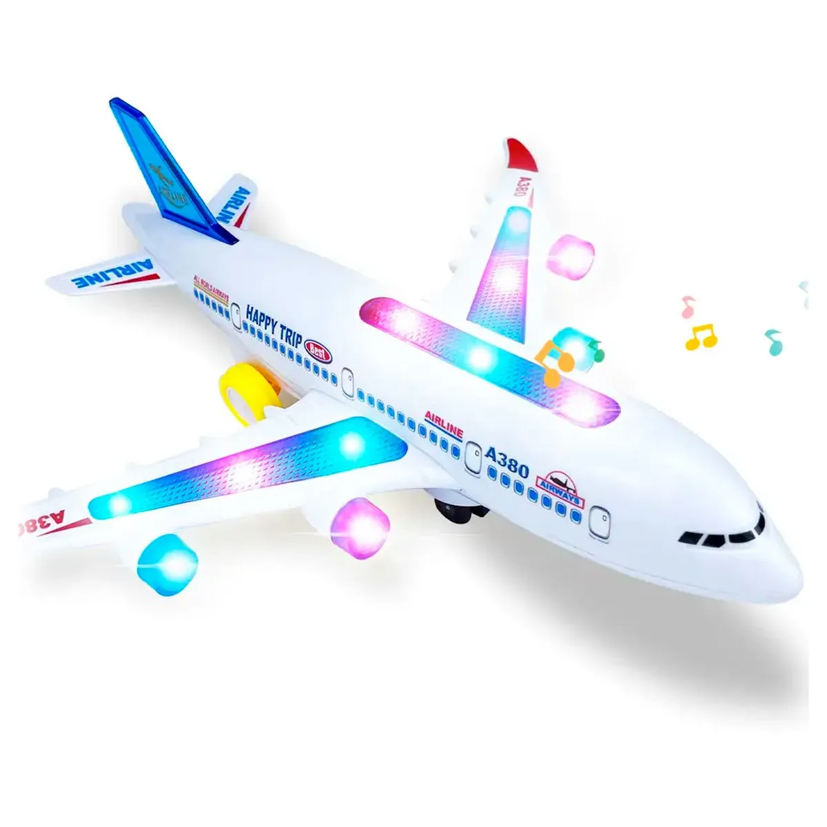 GENERICO - Avión Juguete Comercial Pasajeros Con Luces Y Sonidos Niños