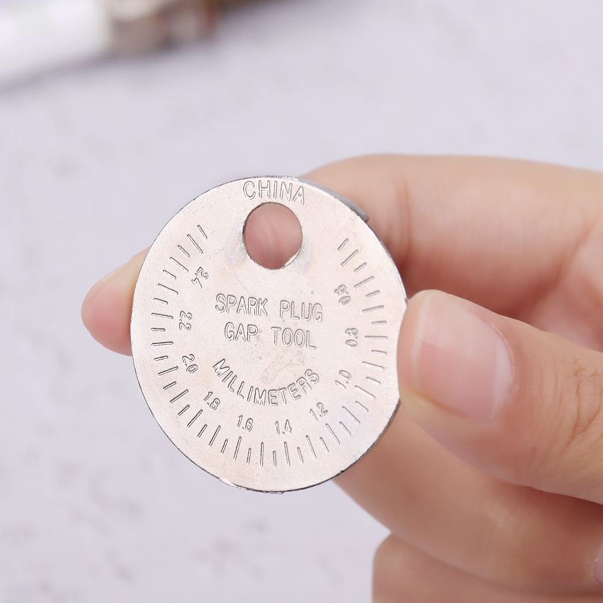 GENERICO - Calibrador De Bujías Tipo Moneda Herramienta De Medición