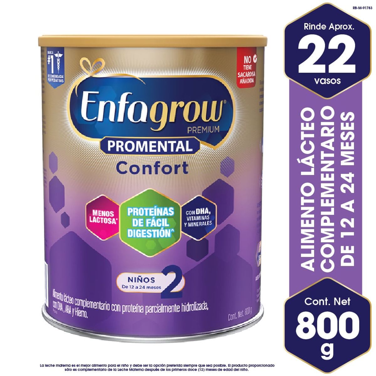 ENFAGROW - FORMULA INFANTIL ENFAGROW PREMIUM CONFORT 12-24M X 800G
