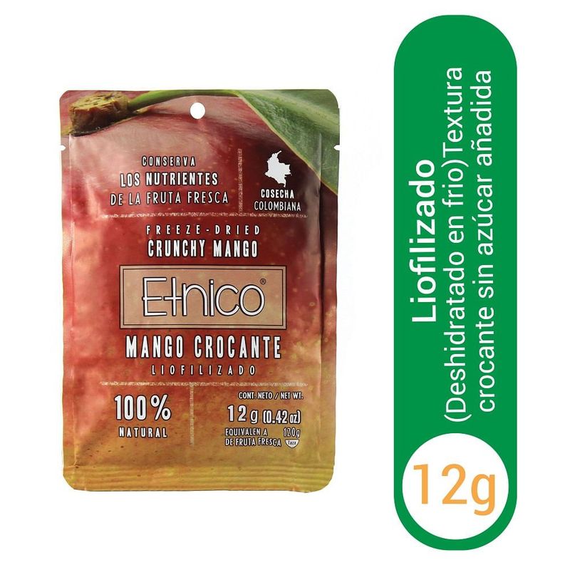 GENERICO - Fruta Deshidratado Etnico Mango X 12G