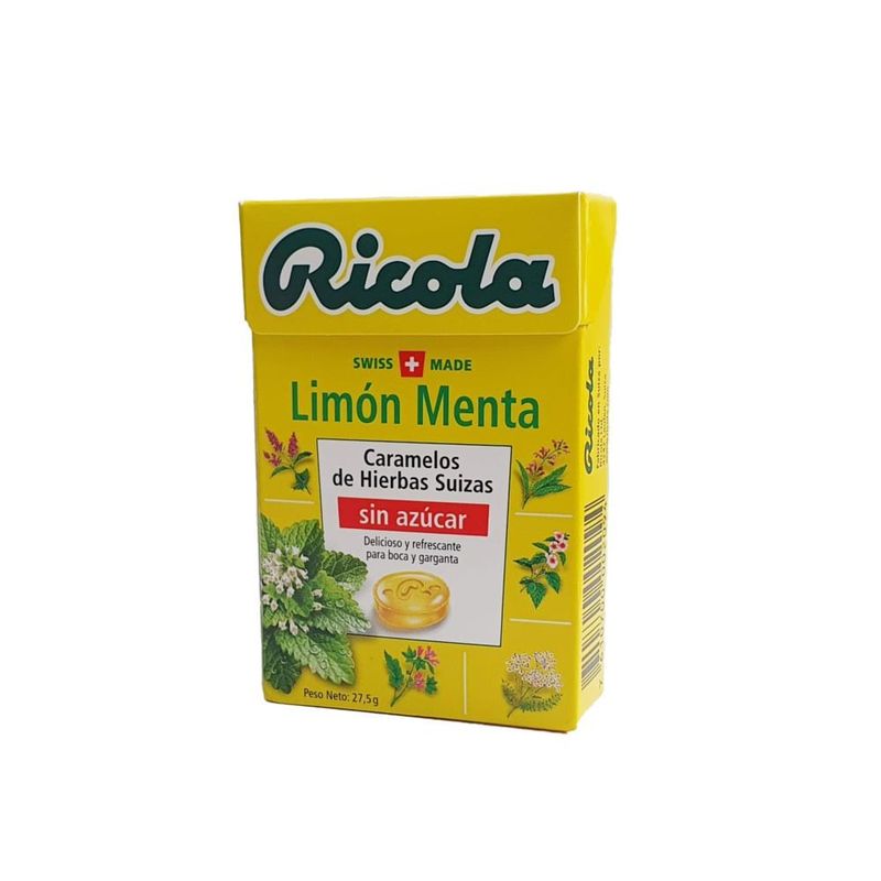 RICOLA - Caramelo Ricola Limon Menta Sin Azucar X 27.5G