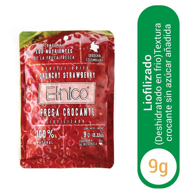 GENERICO - Fruta Deshidratada Etnico Fresa X 10G