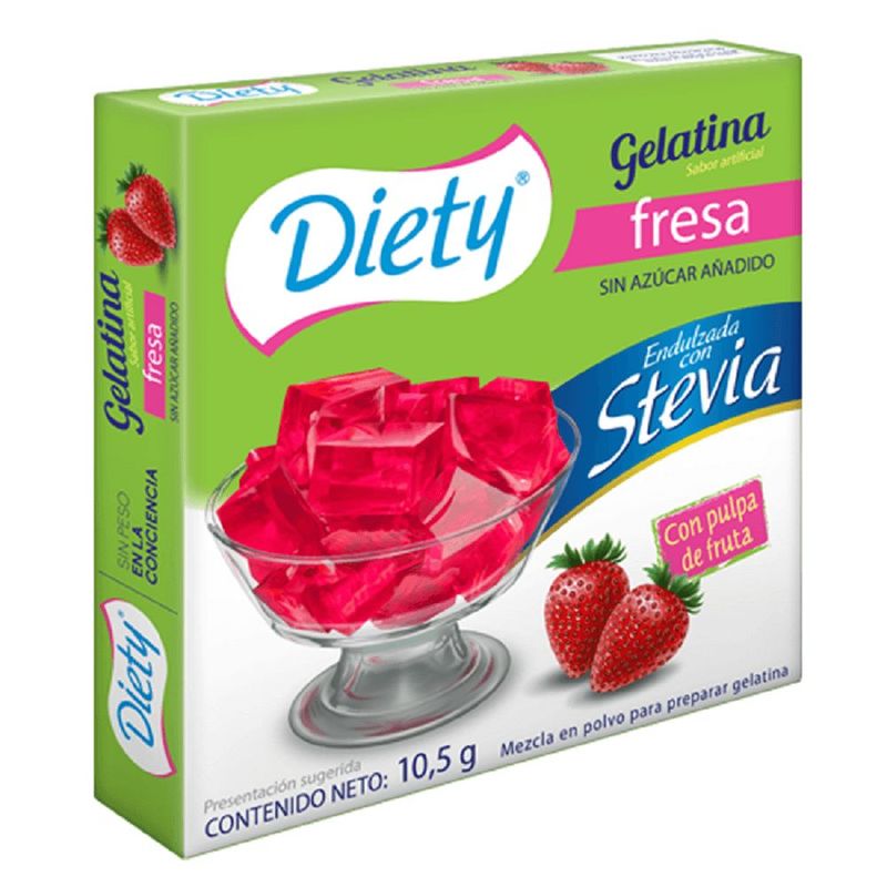 DIETY - Gelatina Diety Fresa X 10 5G