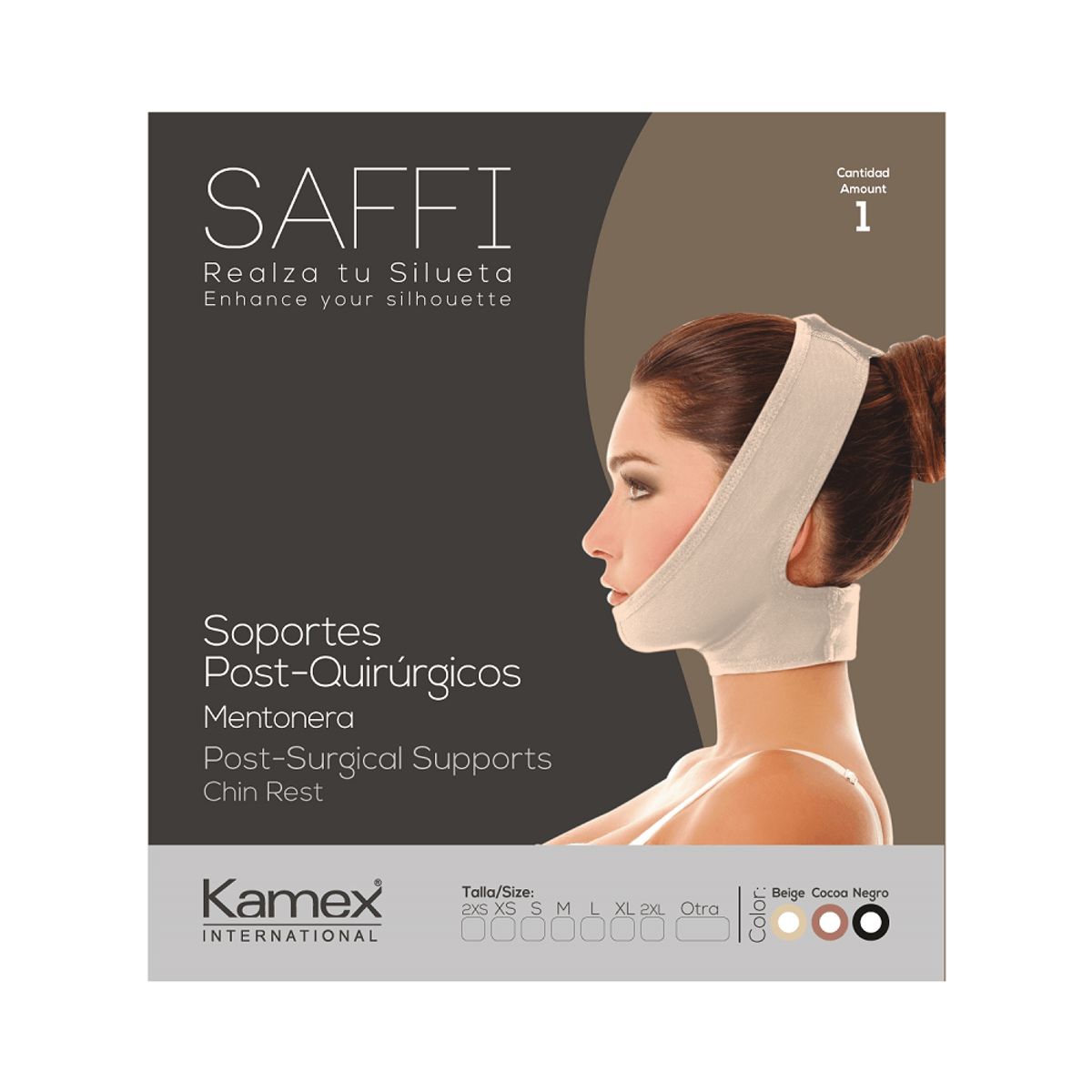 GENERICO - Soporte Post-Quirurgicos Mentonera Saffi Talla M Beige
